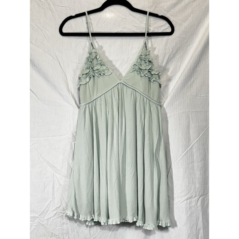 American Threads Ruffle Mini Boho Dress